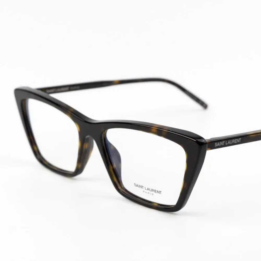 NEW Saint Laurent SL737 MICA THIN OPT 002 Dark Havana Cat Eye Unisex Eyeglasses